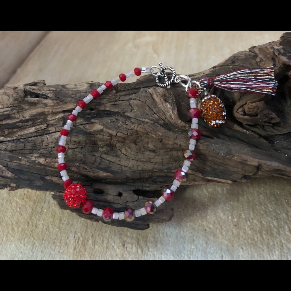 Handcrafted Football Inspired Bracelet